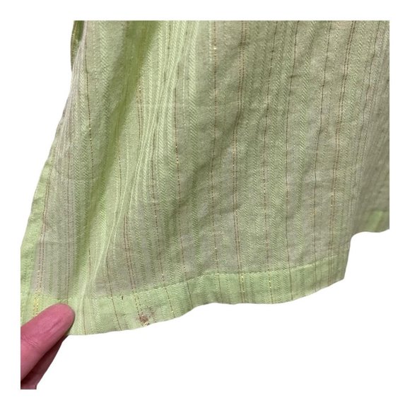 Lilly Pulizer Small Green Metallic Split Neck 3/4 Sleeve Dress - Picture 9 of 9